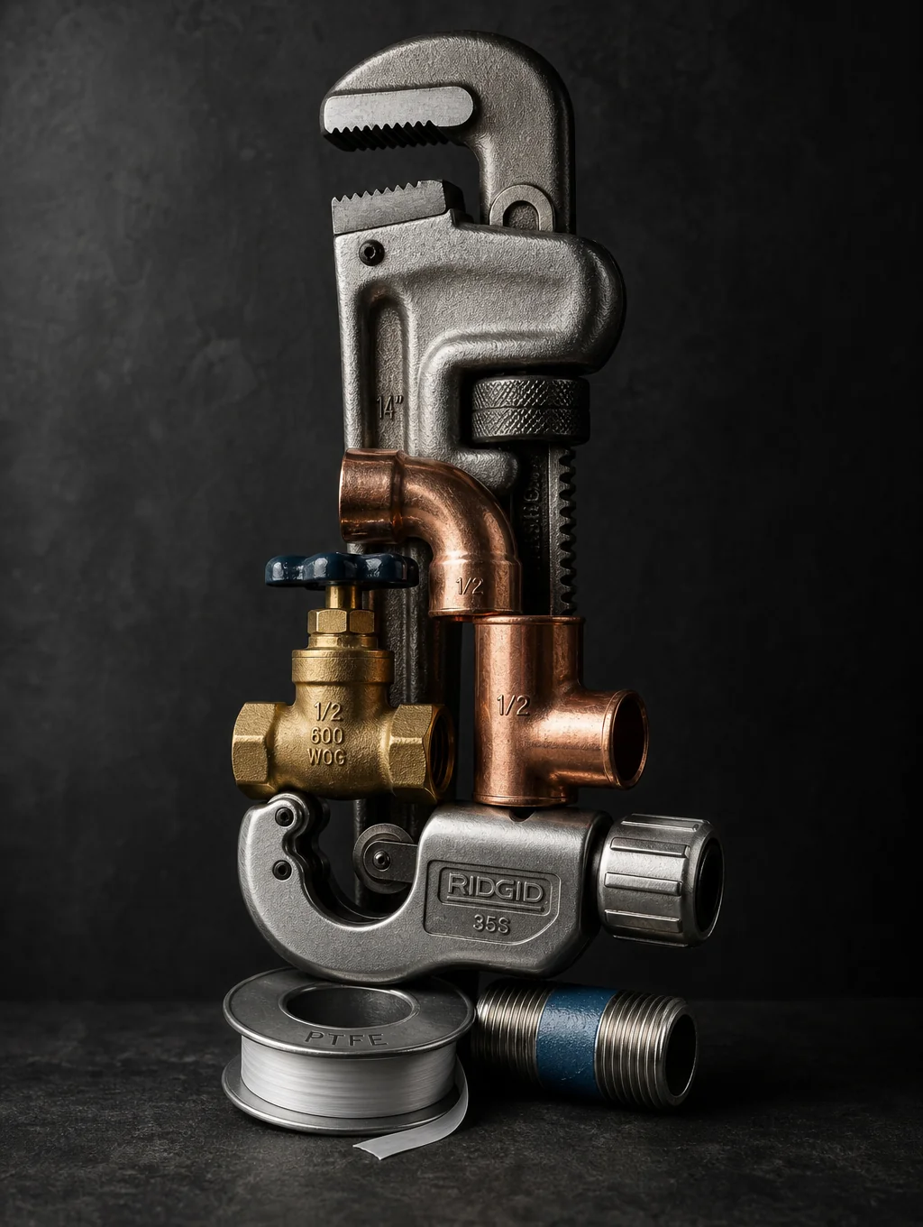 Professional emergency plumbing repair kit