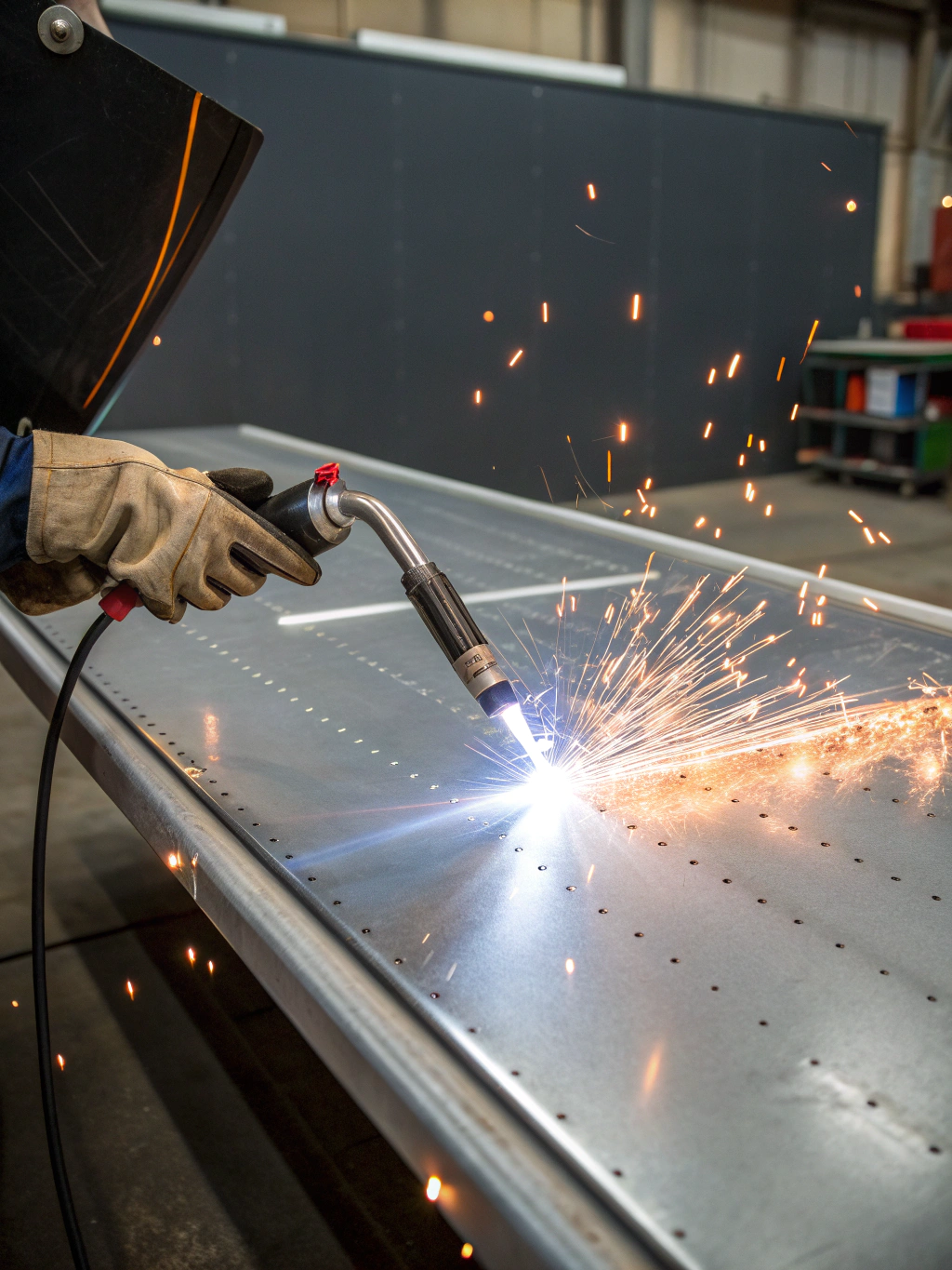 Close-up of a perfectly executed copper pipe weld