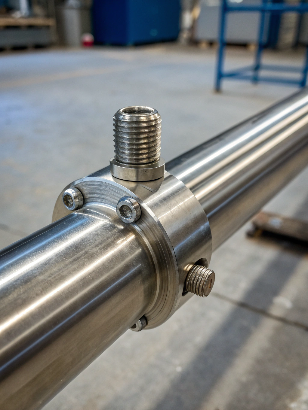 Close-up of a precision copper pipe weld